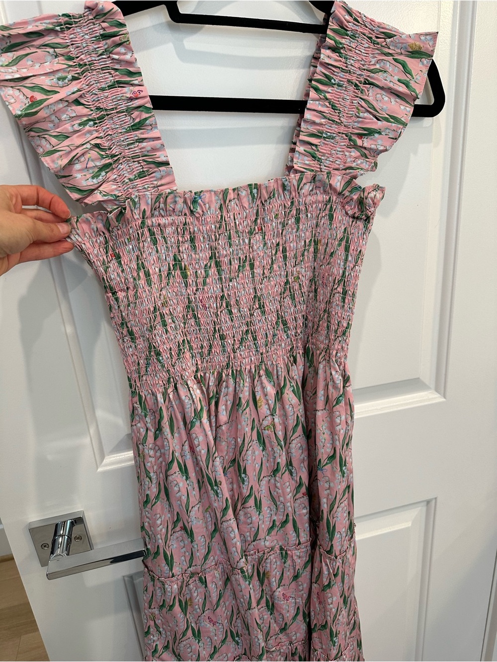 Hill House Pink and Green Floral Midi Dress - Picture 5 of 5